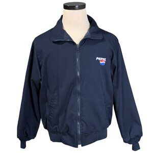 Vintage Pepsi Riverside Navy Blue Jacket Medium 90s Thinsulate Insulation